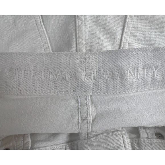 Citizens of Humanity Women's White Denim Skinny Crop Jeans Size 28 - Picture 4 of 12